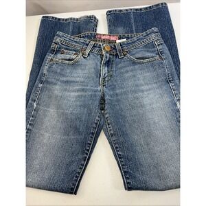 Levi's 518 Women's Superlow Blue Denim Boot Cut Boho Jeans Juniors Size 3 Long